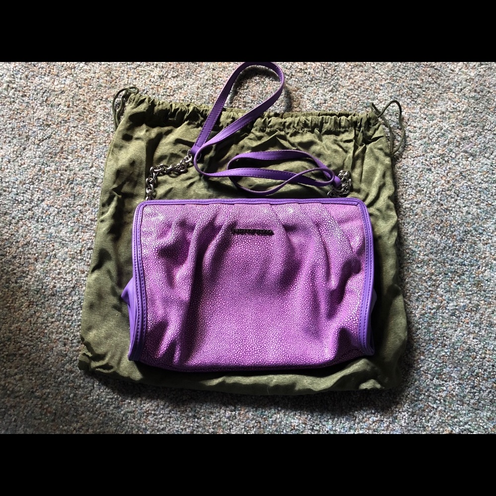 Judith Ripka Purple Leopard Crossbody Purse